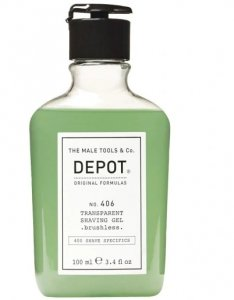 Depot No. 406, transparentny żel do golenia, 100ml
