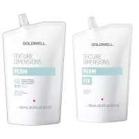 Goldwell Texture Dimensions, zestaw do trwałej ondulacji, lotion SD-Slightly Damaged + utrwalacz, 500ml