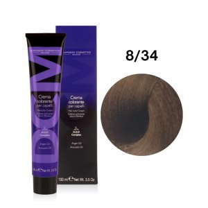 Diapason DCM, farba do włosów, 8/34 Jasny Złoty Mahoniowy Blond - Orzech Laskowy, 100ml