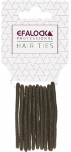 Efalock, gumki do włosów standard, brązowe 10szt., ref. 14102397