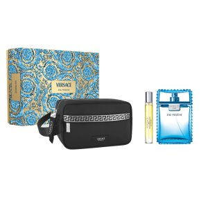 Versace Man Eau Fraiche zestaw woda toaletowa spray 100ml + woda toaletowa spray 10ml + kosmetyczka (M)