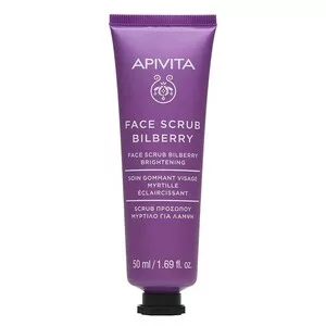 Apivita Face Scrub Bilberry rozświetlający peeling do twarzy z borówką 50ml