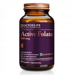 Doctor Life Active Folate aktywny kwas foliowy 800mcg suplement diety 90 kapsułek