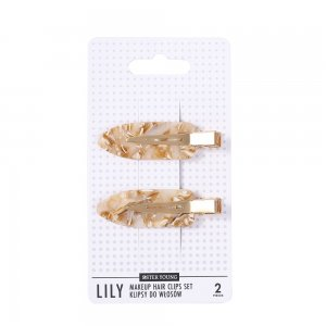 Sister Young Lily klipsy do włosów do makijażu Milk Apricot 2szt