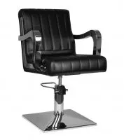 Fotel fryzjerski Gabbiano Tuluza, czarny - dostępny w 48h