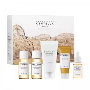 Skin1004 Madagascar Centella Travel Kit zestaw olejek oczyszczający 30ml + pianka oczyszczająca 20ml + tonik do twarzy 30ml + serum do twarzy 30ml + krem do twarzy 30ml