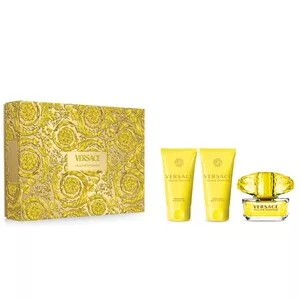 Versace Yellow Diamond zestaw woda toaletowa spray 50ml + żel pod prysznic 50ml + balsam do ciała 50ml (W)