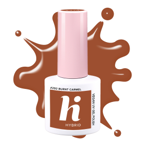 hi hybrid Brownie Obsession, lakier hybrydowy, #292 Burnt Carmel, 5ml