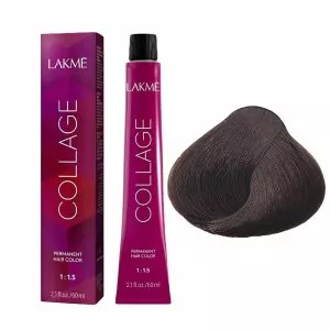 Lakme Collage, farba do włosów trwale koloryzująca, 4/60, 60ml