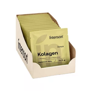 Intenson Kolagen + Witamina C + Kwas Hialuronowy suplement diety Banan 20x11.5g