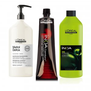 Loreal Inoa CARMILANE, zestaw do farbowania włosów, farba+oksydant+szampon