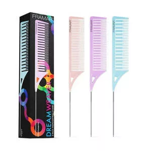 Framar Dream Weaver, zestaw 3 grzebieni do baleyage'u, pastelowy