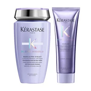 Kerastase Blond Absolu, zestaw do pielęgnacji włosów blond, kąpiel neutralizująca + odżywka, 2x250ml