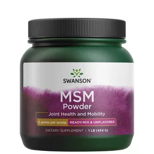 Swanson, MSM w proszku, 454g - data ważności (8.2026)