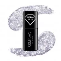 Semilac Flash, lakier hybrydowy, 461 Hollywood Silver, 7ml