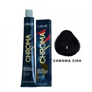 Lakme Chroma, farba do włosów o łagodnej formule, 3/00, 60ml