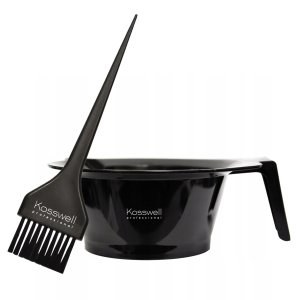 Kosswell, zestaw miseczka fryzjerska + pędzelek, antypoślizgowa podstawa