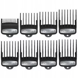 Wahl Premium Cutting Guides, zestaw nasadek z metalowym zaczepem do maszynek Taper, Magic Clip, Icon, Legend, Balding, ref. 4410134
