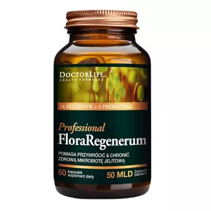 Doctor Life Flora Regenerum suplement diety przywracający zdrową mikrobiotę jelitową 60 kapsułek