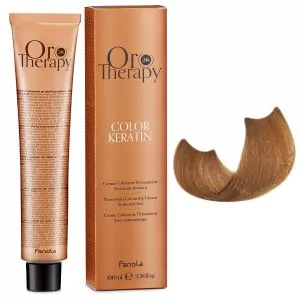 Fanola Oro Therapy Color Keratin, farba do trwałej koloryzacji bez amoniaku, 8.34, 100ml