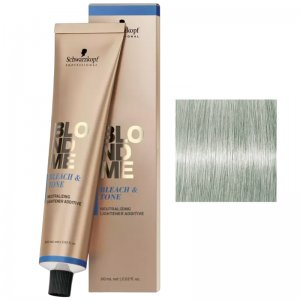 Schwarzkopf BlondMe Bleach&Tone, czysty krem do rozjaśniania i tonowania włosów, ash, 60ml