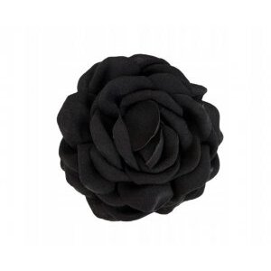 Spinka do włosów kwiat, czarna,1 szt., GRATIS