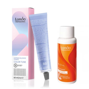 Londa Professional Color Tune, zestaw ekspresowa farba tonująca + oksydant, 60ml + 60ml