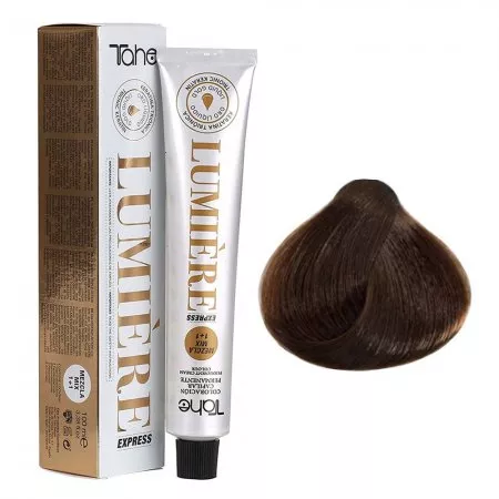 Tahe Lumiere Express Cool, farba do włosów z keratyną i olejkiem arganowym, koloryzacja trwała, 6C, 100ml