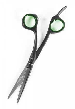 Fox Race 18, nożyczki fryzjerskie 6.0", stal nierdzewna 440C, czarna teflonowa powłoka