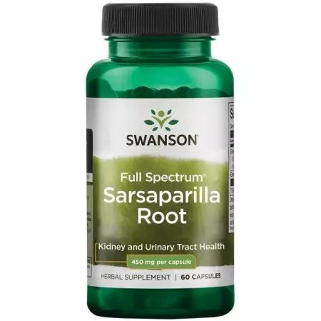 Swanson Sarsaparilla Kolcorośl 450mg 60 kaps.