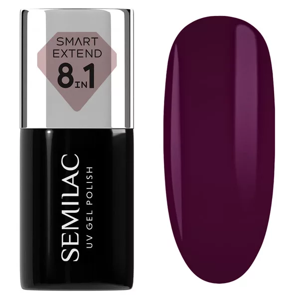 Semilac Smart Extend, lakier hybrydowy, 830 Plum Wine, 7ml
