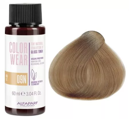Alfaparf Milano Color Wear Gloss, toner do włosów bez amoniaku, 60ml, 9N