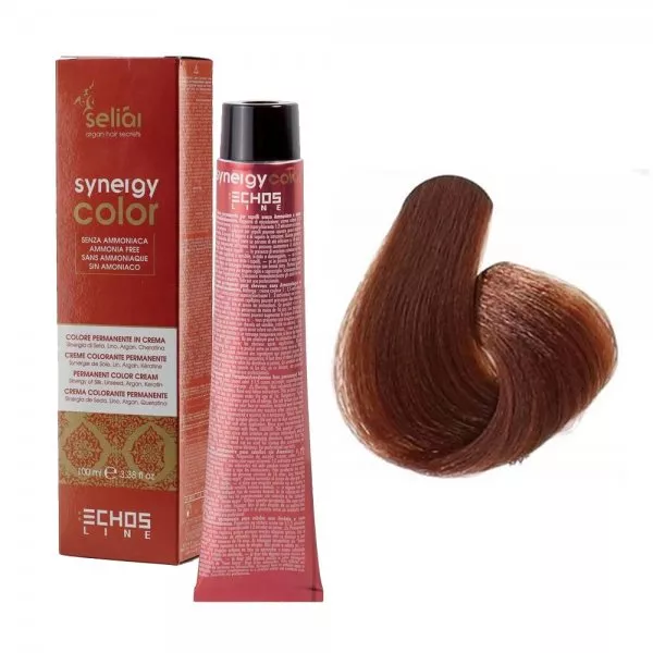 Echosline Seliar Synergy Color, farba do włosów bez amoniaku, 6.4 Dark Blonde Copper, 100ml