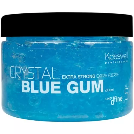 Kosswell Crystal Blue Gum, ekstra mocna guma do włosów, 200ml