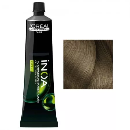 Loreal Inoa, farba do włosów w kremie bez amoniaku, 8, 60g