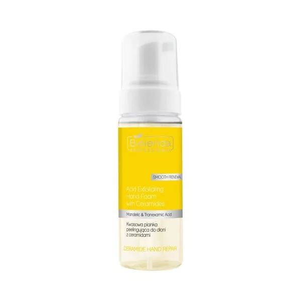 Bielenda Professional Is Ceramide Hand Repair, kwasowa pianka peelingująca do dłoni z ceramidami, 160ml