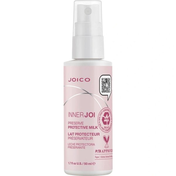 Joico InnerJoi Preserve Protective Milk, wegańskie mleczko termoochronne do włosów farbowanych, 50ml