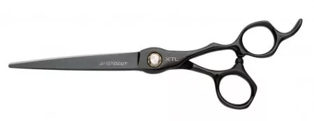 Aristocut XTL, nożyczki fryzjerskie offsetowe 7.0", antyalergiczne, stal japońska, czarna powłoka tytanowa