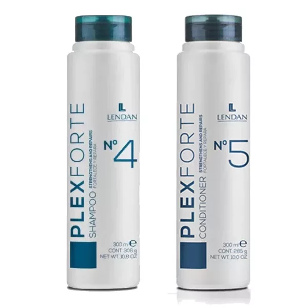 Lendan Plex Forte, zestaw do regeneracji włosów, szampon + balsam, 2x300ml