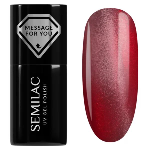 Semilac, lakier hybrydowy, 736 Crimson Jelly Gloss, 7ml