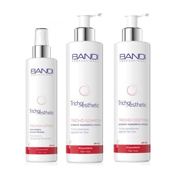 Bandi Tricho-Esthetix, zestaw przeciw wypadaniu włosów, szampon + lotion + odżywka