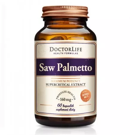 Doctor Life Saw Palmetto ekstrakt z owoców palmy sabałowej 160mg suplement diety 60 kapsułek