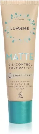 Lumene, podkład matujący, MATTE 0 Light Ivory SPF20, 30ml
