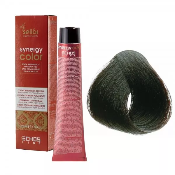 Echosline Seliar Synergy Color, farba do włosów bez amoniaku, 4.0 Chestnut, 100ml