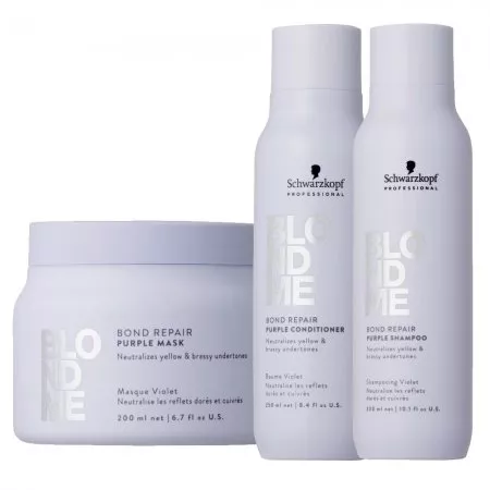Schwarzkopf BlondMe Bond Repair, zestaw neutralizujący do włosów blond, szampon + odżywka + maska