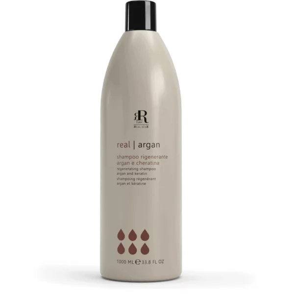 RR Line Argan Star, szampon regenerujący z olejkiem arganowym i keratyną, 1000ml