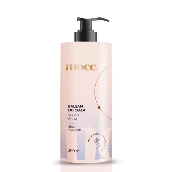 Moee Velvet Balm, bogaty balsam do ciała z masłem shea i kwasem hialuronowym, 300ml