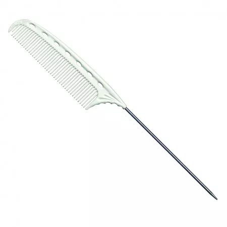 Y.S. Park, grzebień z metalowym szpikulcem, model 103, biały