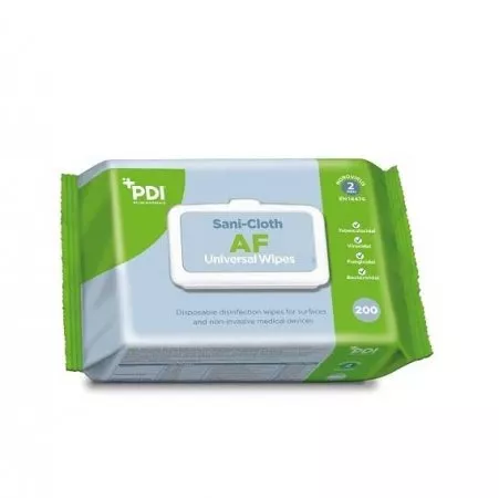 PDI Sani Cloth Universal AF, chusteczki do dezynfekcji małych powierzchni i sprzętu, 200szt.