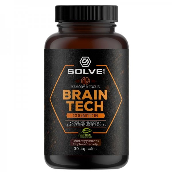 Solve Labs Brain Tech Memory & Focus suplement diety 30 kapsułek